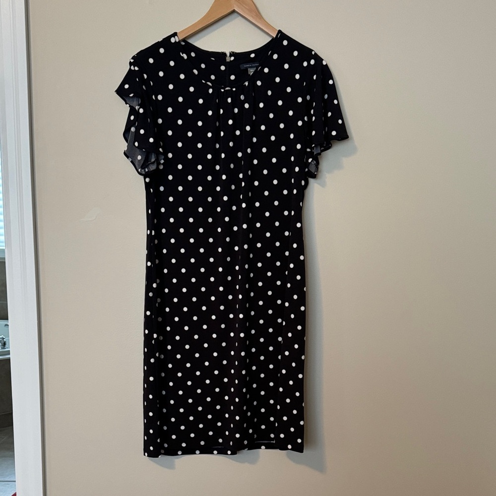 Tommy Hilfiger Black and White Polka Dot Mini Dress